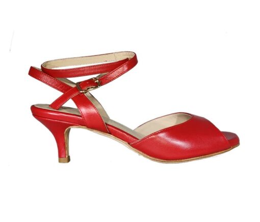 low heel tango shoe. Red leather. 5cm Entonces, jpg 158 KB